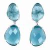 Silver Earrings with Two Irregular Aquamarine Stones 41.320€ #500629099805